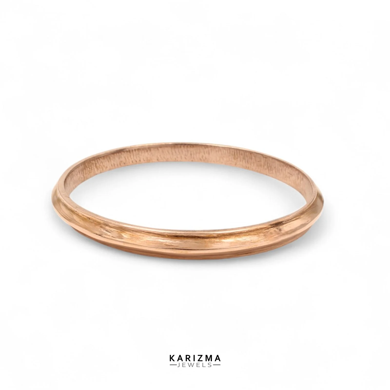 Jointless Pure Copper V shape Bangle kada for Astrology - Image 4