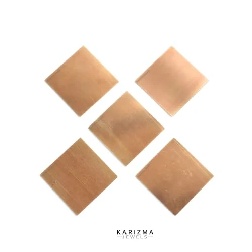 Karizma Jewels Pure Copper 1 inch Square Pieces for Lal Kitab Remedy and Astrology - Pack of 5 pieces - Image 2