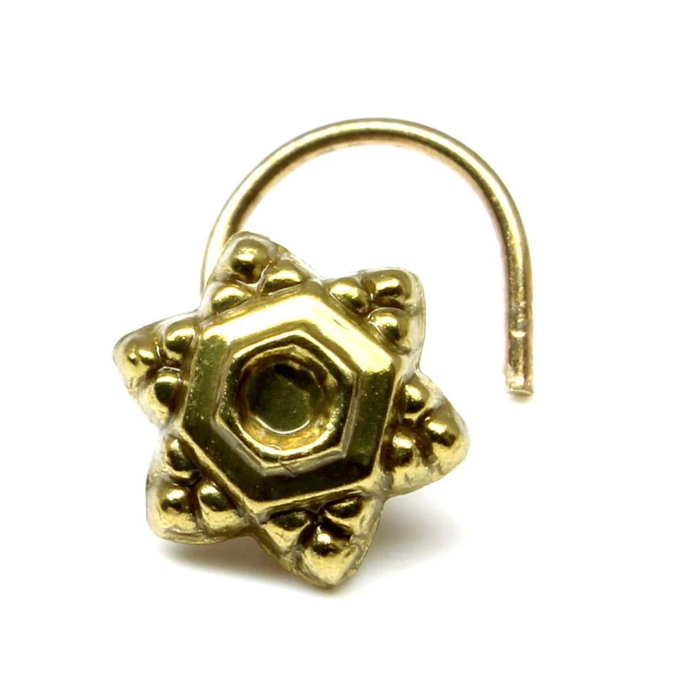 Little star brass nose pin