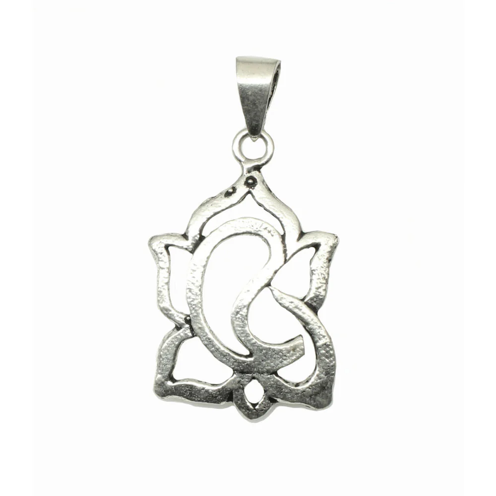 Lord Ganesha Embossed God 925 Sterling Silver Pendant - Image 2