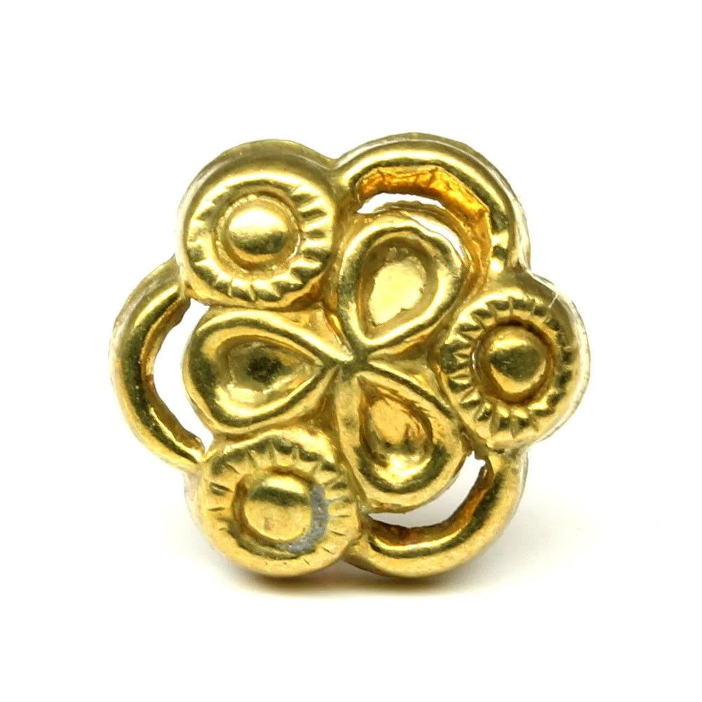 Maharashtrian style floral nose pin - Image 2