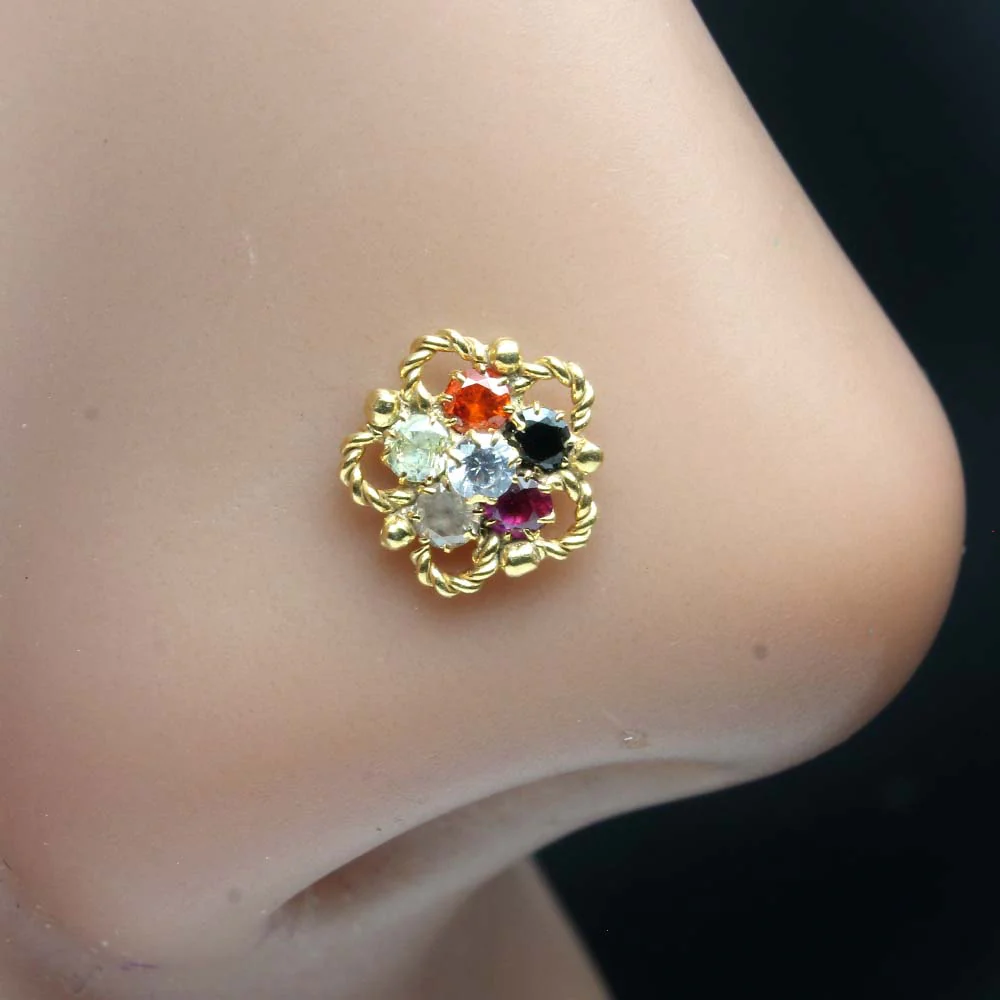 Mandala design Twisted nose pin - Image 13
