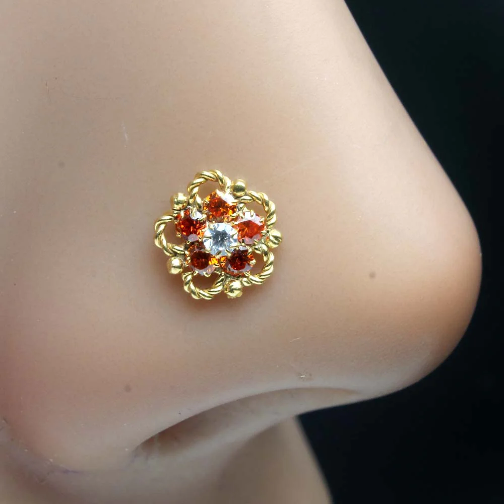 Mandala design Twisted nose pin - Image 7