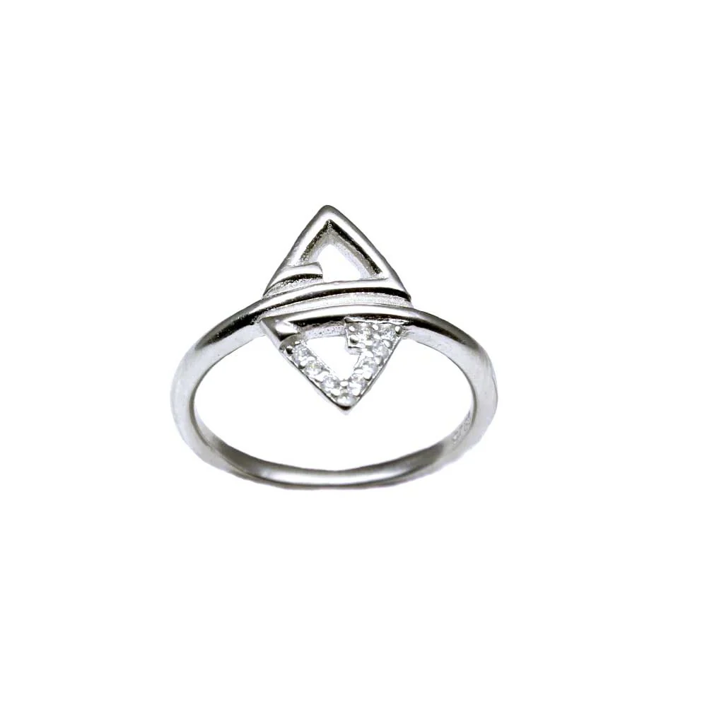 Modern Geometric Shape 925 Silver Fashion Ring