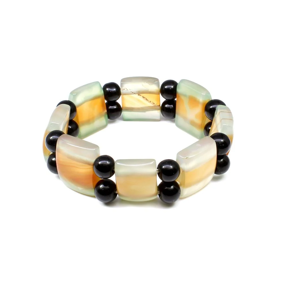 Multicolor Agate Natural Gemstone Emotional Stability Bracelet - Image 3