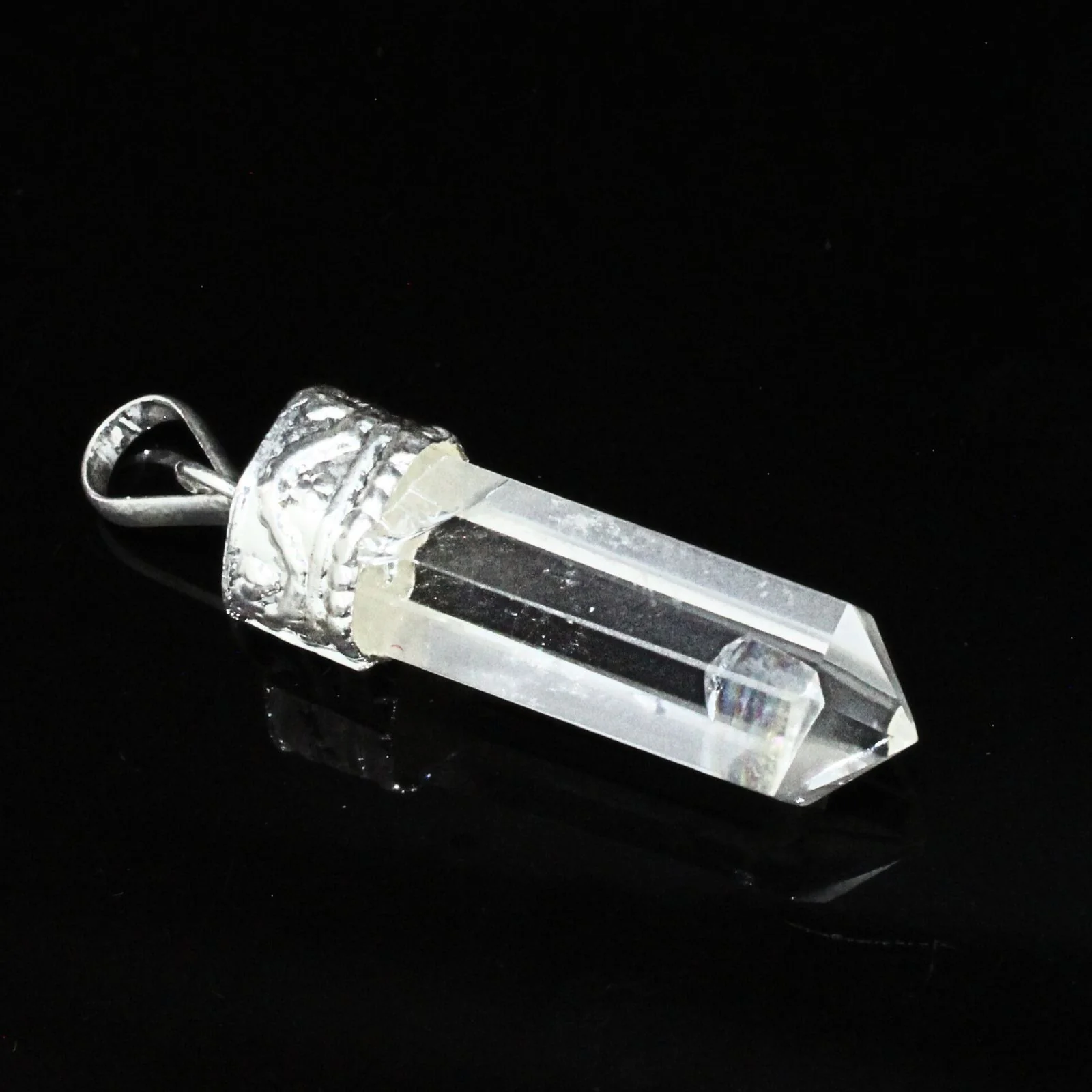 Natural Crystal Healing Positive Energy Point Pencil Pendant - Image 4