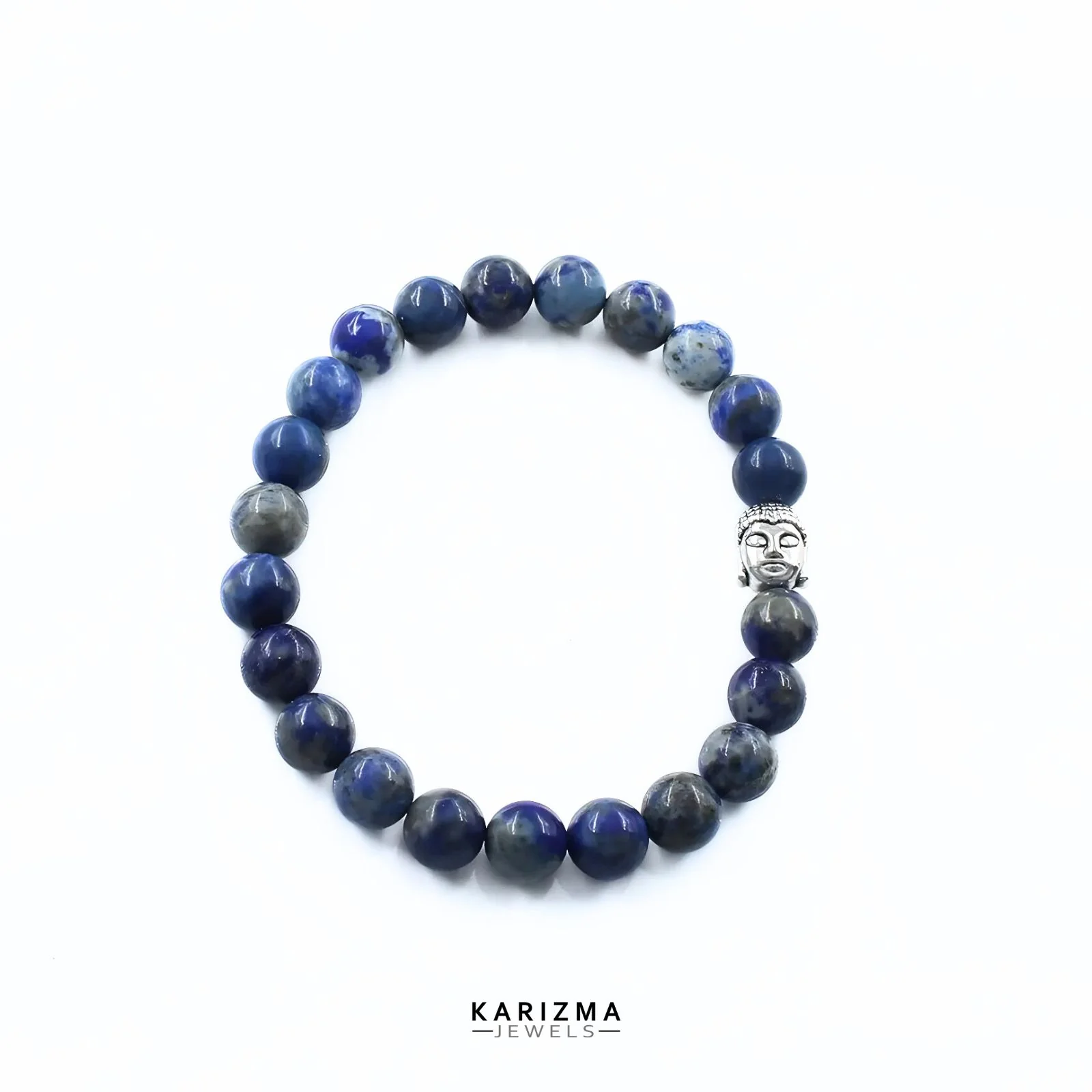 Natural Lapis Lazuli Stone Bracelet with Buddha Face – Reiki Healing & Meditation Jewelry - Image 4