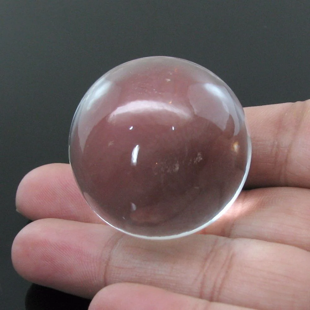Natural White Crystal Ball 27mm – Vastu Healing Meditation Stone - Image 3