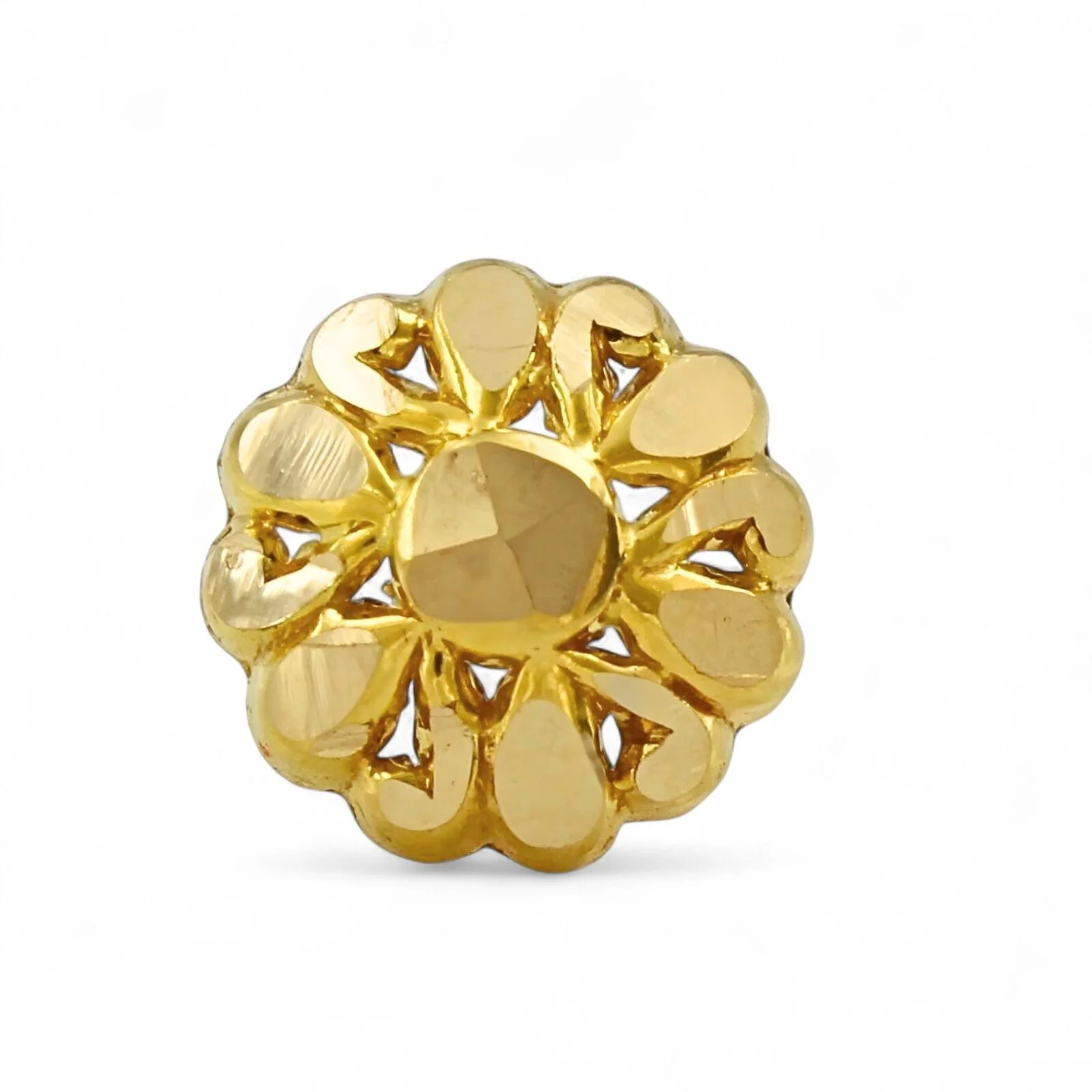 18K Gold Screw back Nose\Ear Stud – Lightweight Gold Nose Jewelry - Image 3