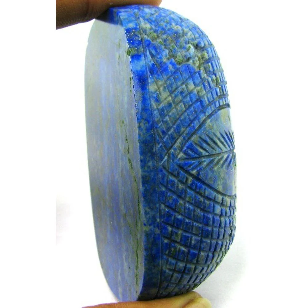 Oversized 1119Ct Royal Blue Lapis Ornamental Carving Gemstone - Image 4