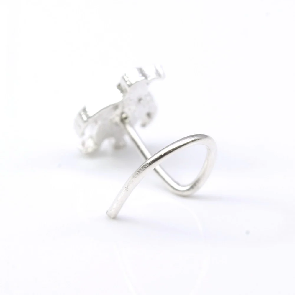 Real Silver Penguin Twisted Nose Pin - Image 4