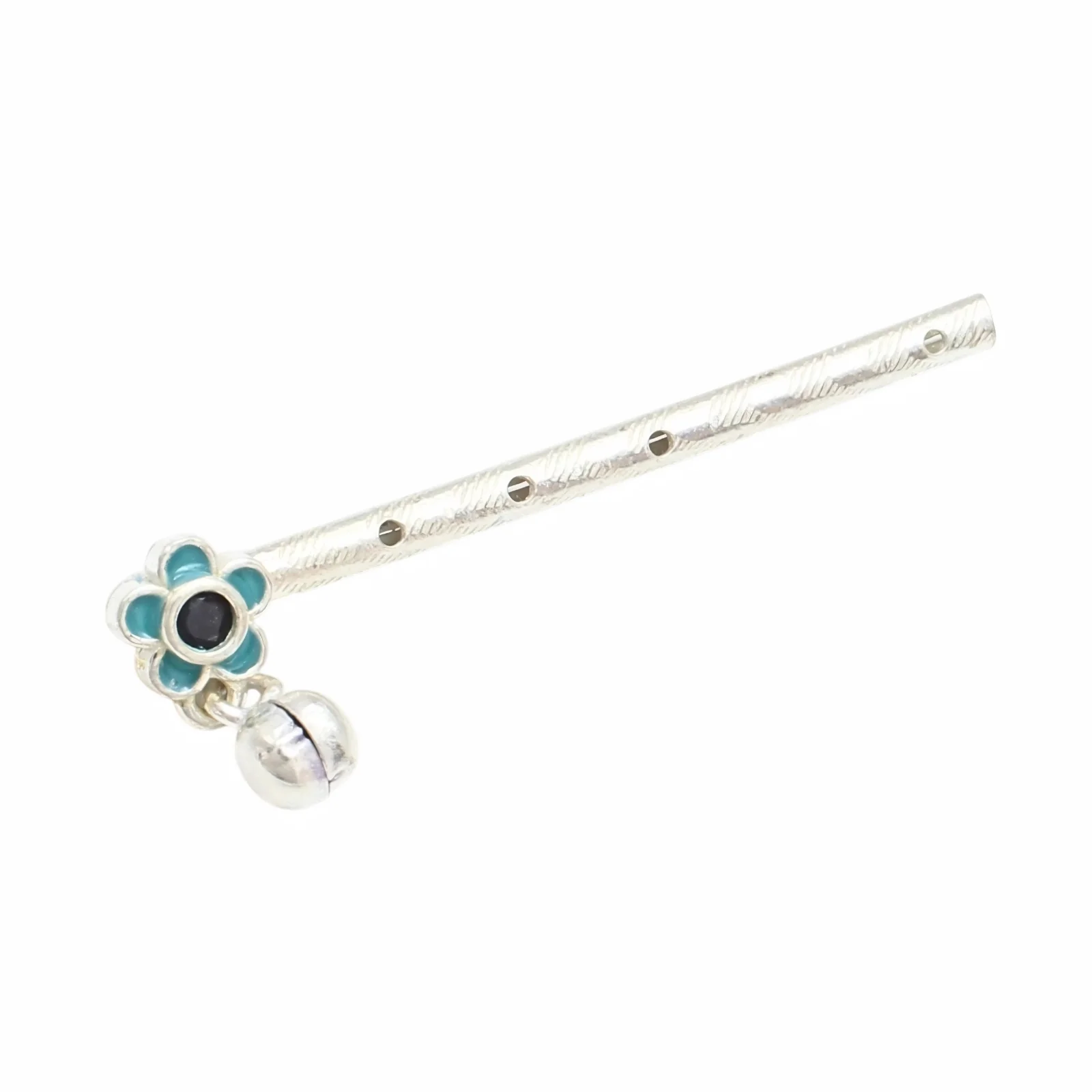 Premium Designer Lord Krishna Silver Flute Basuri - Image 3