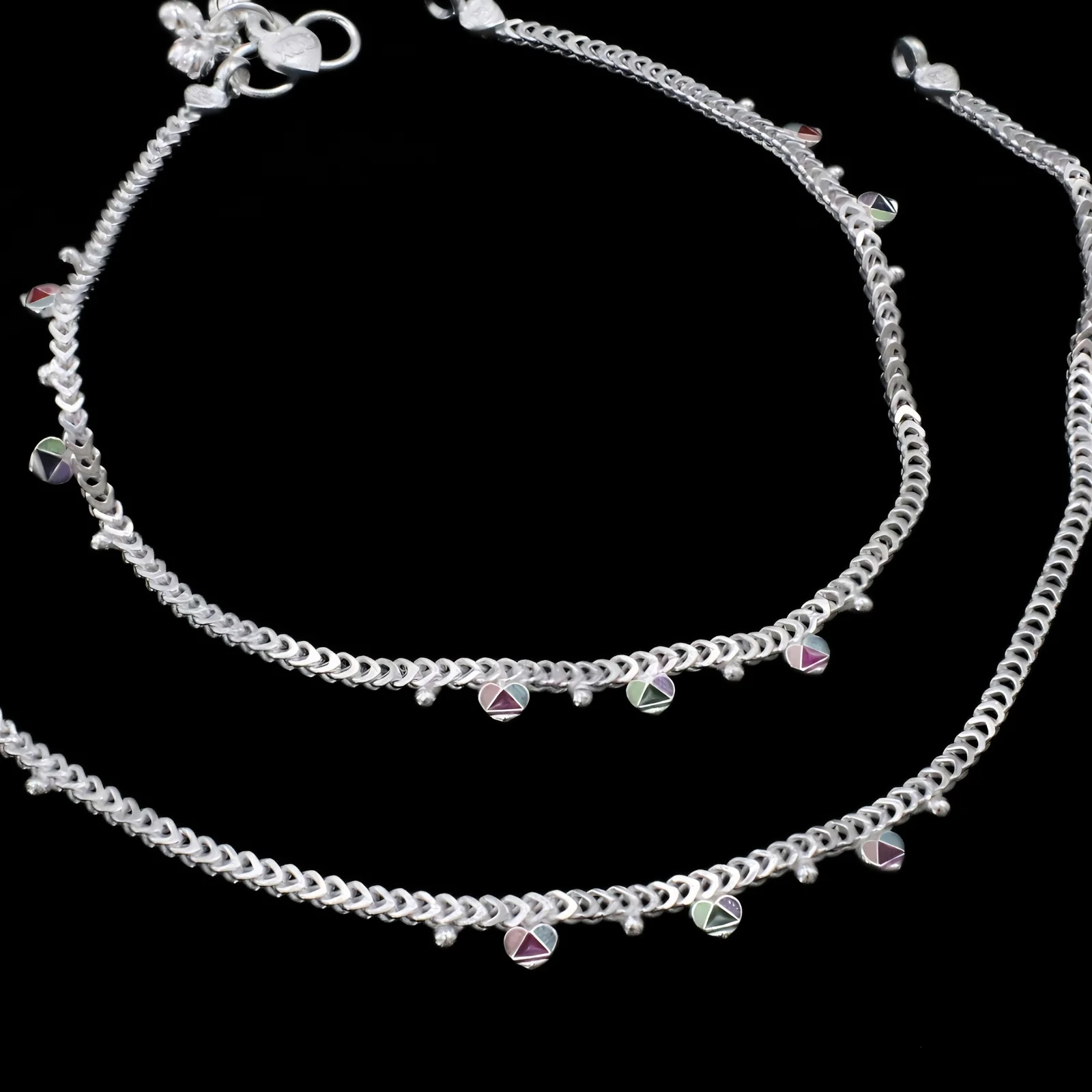 Premium Royal Real Silver Anklet for Party Wear - Image 4