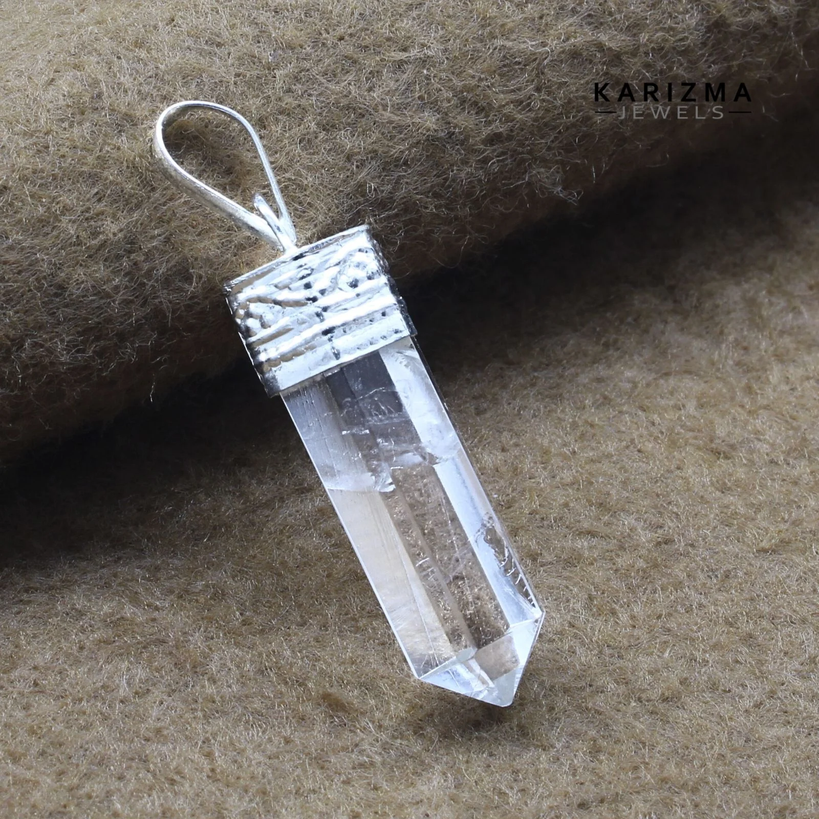 Pure Energy Quartz Point Pendant 22.8Ct – Natural Healing Pencil Crystal