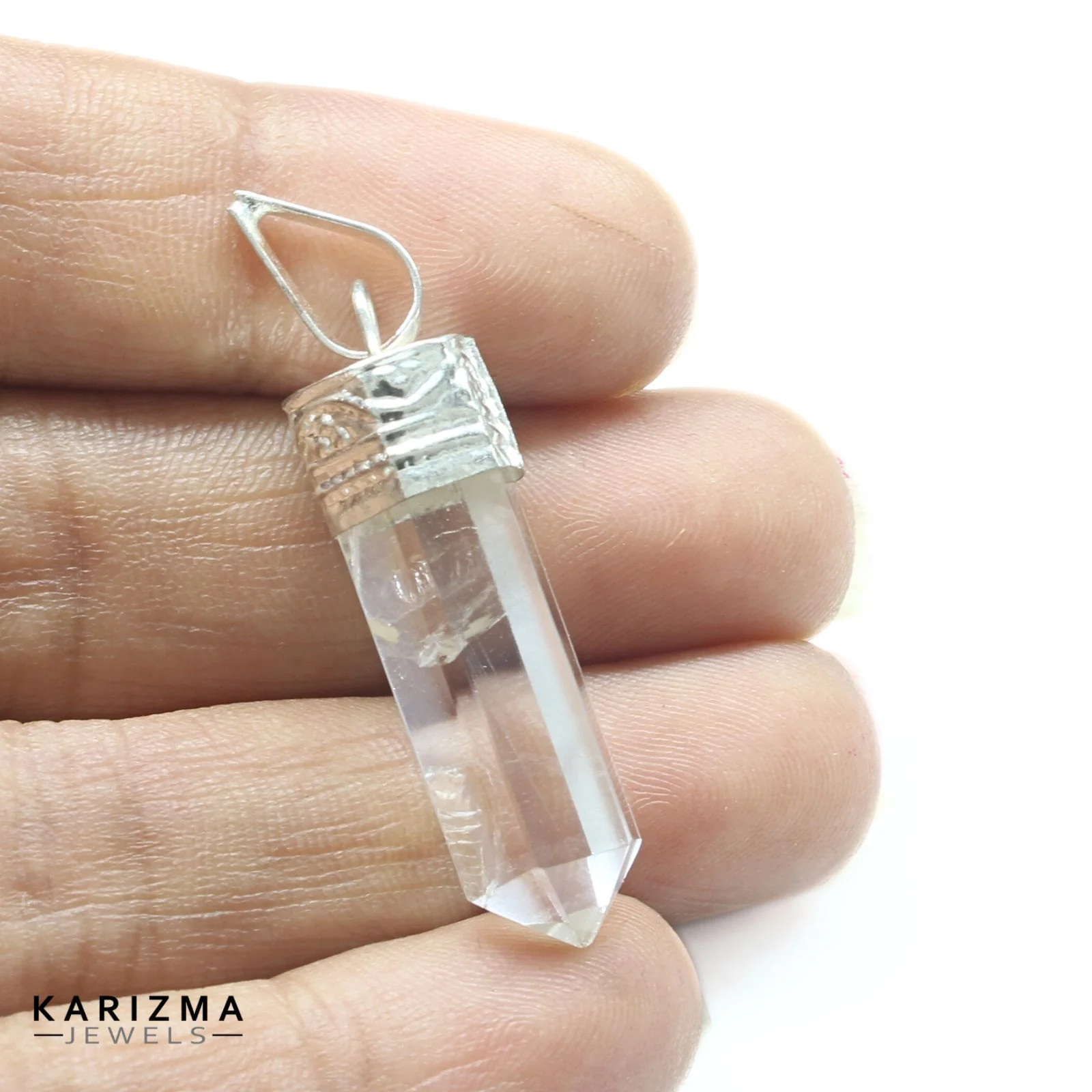 Pure Energy Quartz Point Pendant 22.8Ct – Natural Healing Pencil Crystal - Image 2