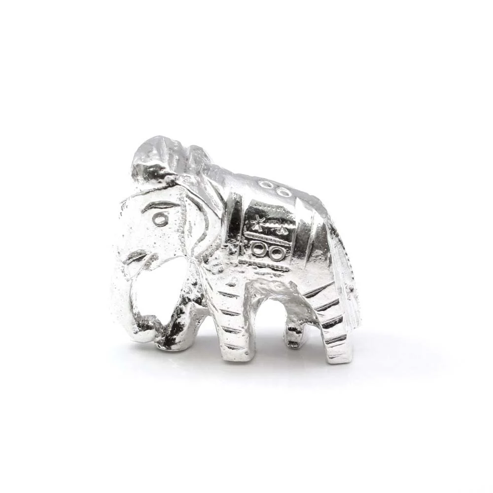 Pure Silver Elephant Lucky Gajraj chandi ka Hathy Lal kitab remedy solid inside - Image 2