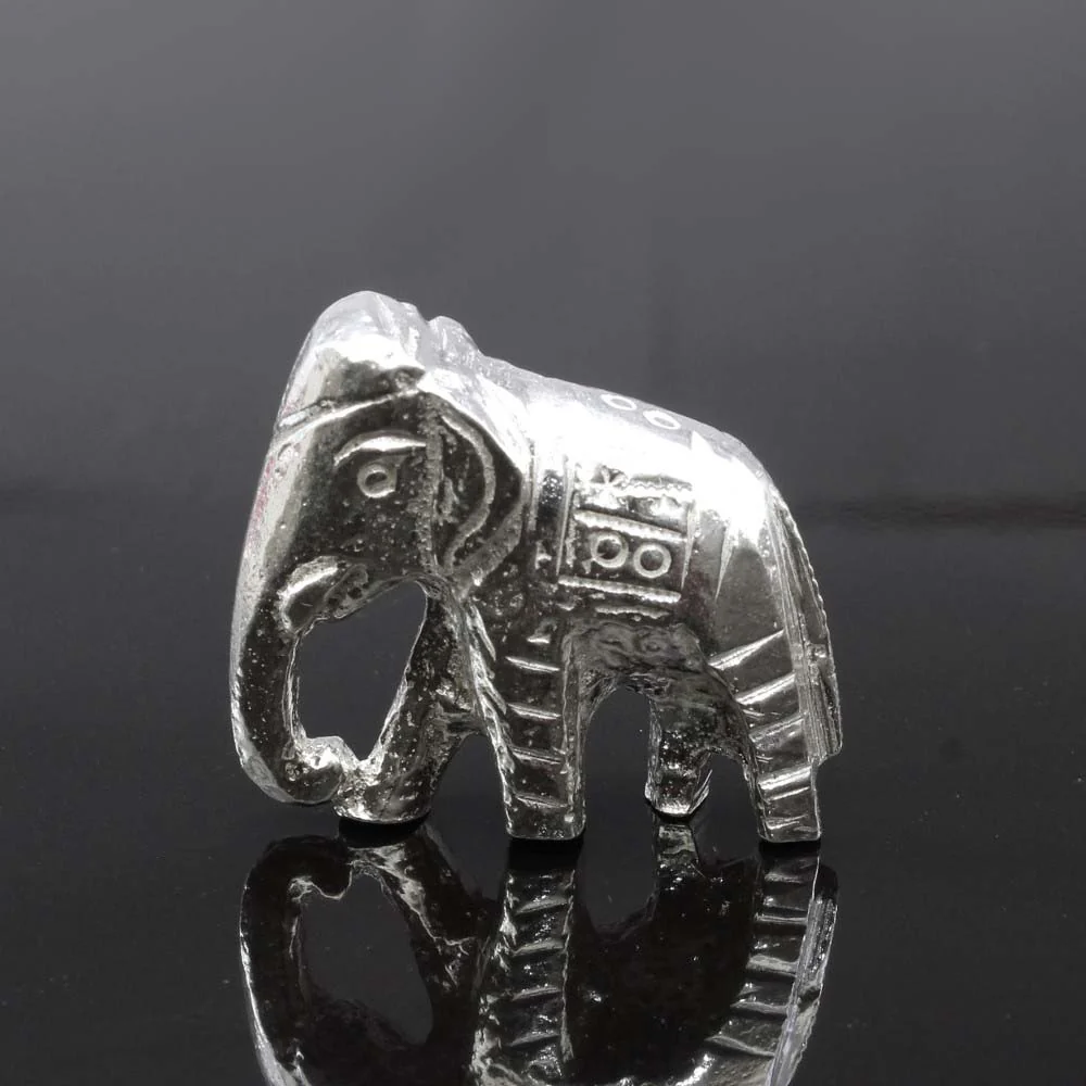 Pure Silver Elephant Lucky Gajraj chandi ka Hathy Lal kitab remedy solid inside - Image 5
