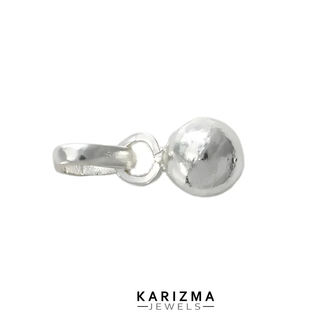 Pure Silver Solid 10gram Ball Goli Pendant - Image 3