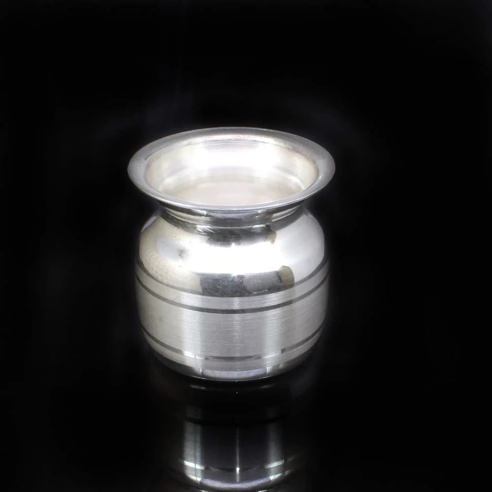 Pure Solid Silver Pooja Kalash Red Book Remedies - Image 2