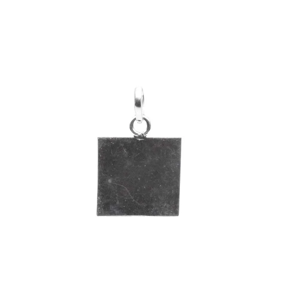Pure Solid Silver Square Piece Chokor Pendant for lal kitab astrology - Image 3