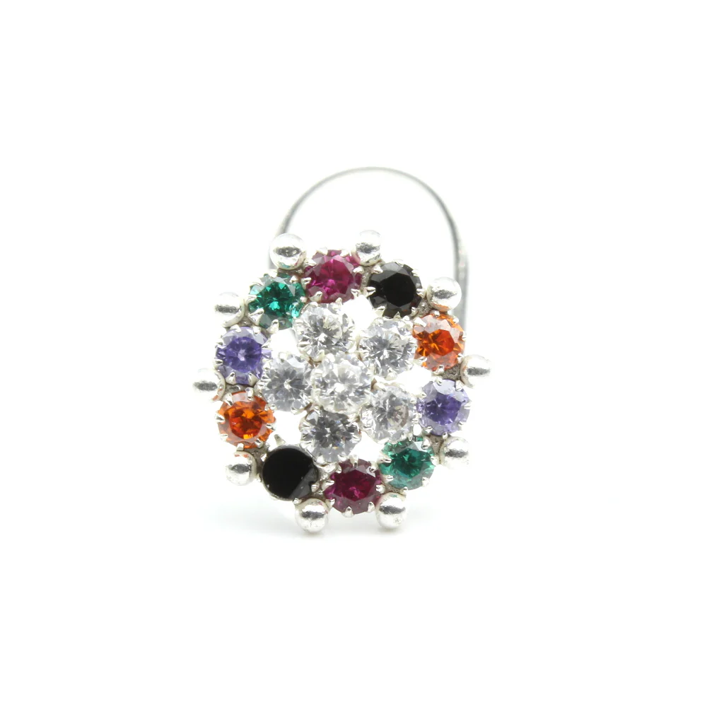 Dainty Silver Nose Piercing - Image 2