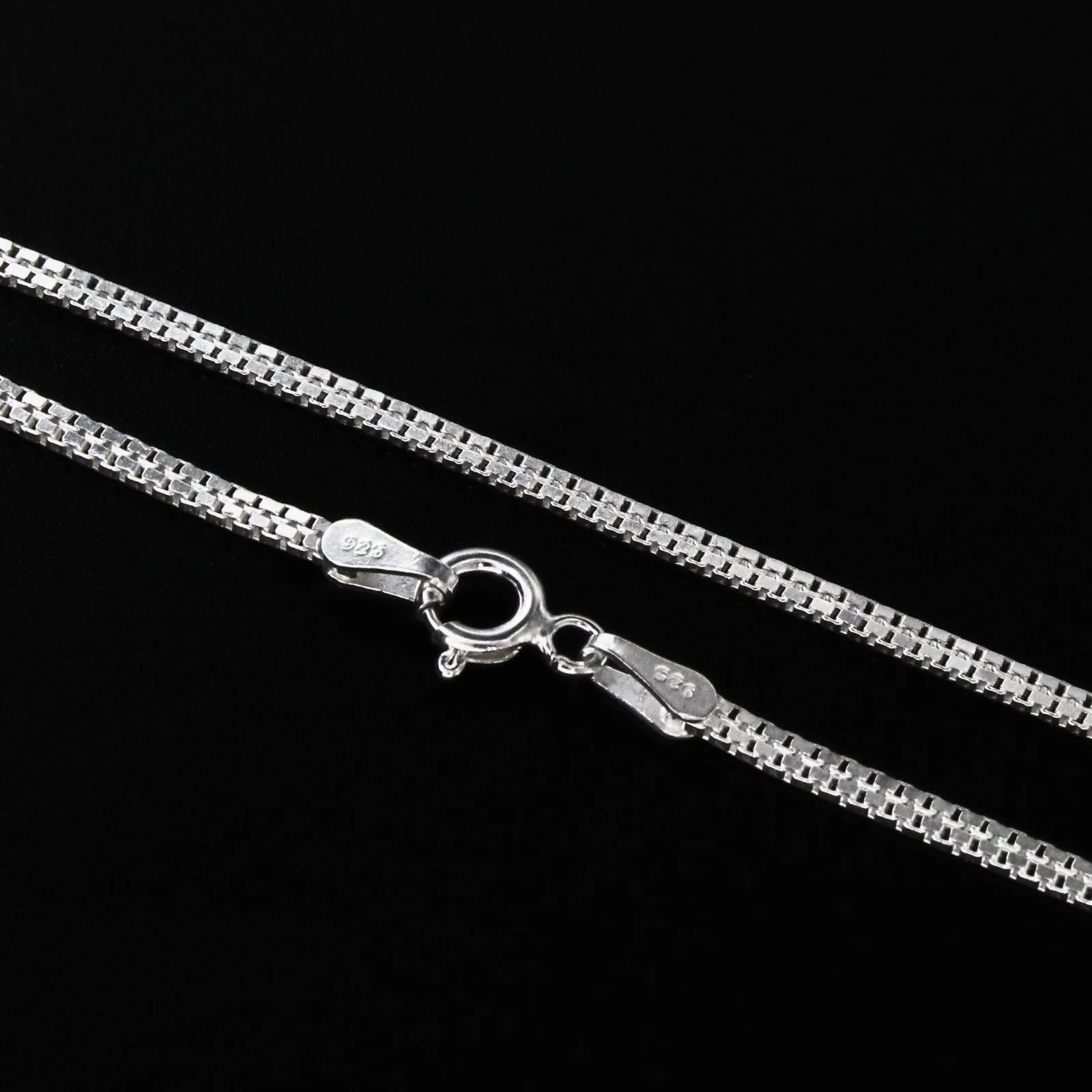 Real 925 Sterling Silver box design Neck Chain 24" - Image 4