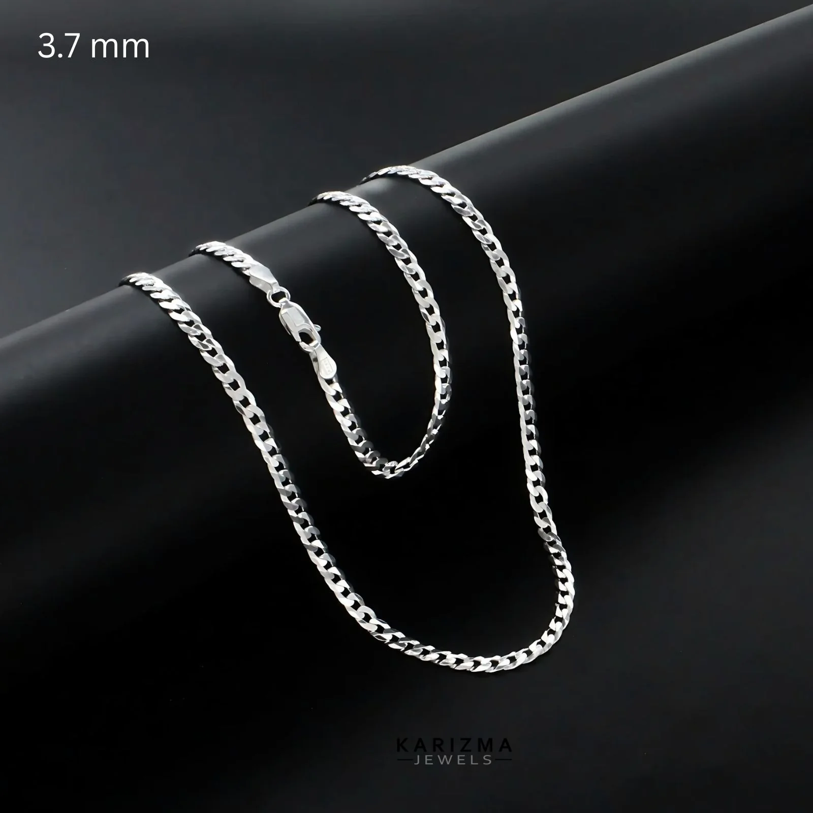 Real 925 Sterling Silver Excellent Cuban Link Neck Chain 20" - Image 5