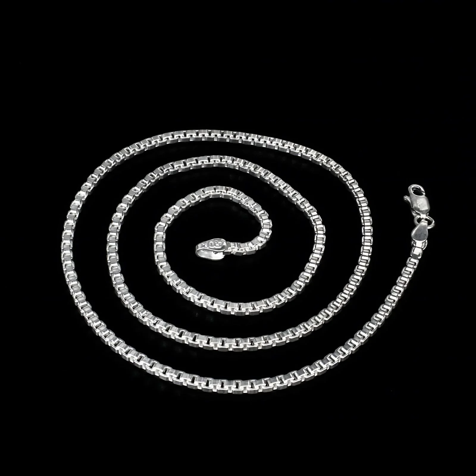 Real Silver handmade Square Venetian Box Neck chain - Image 3