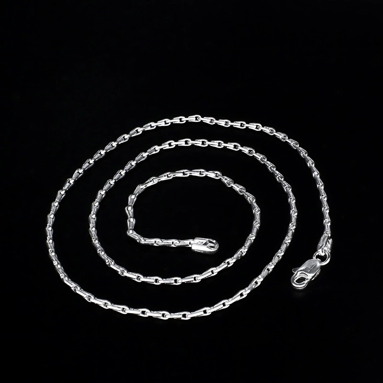 Real Silver trendy rice design Neck chain 22" - Image 3
