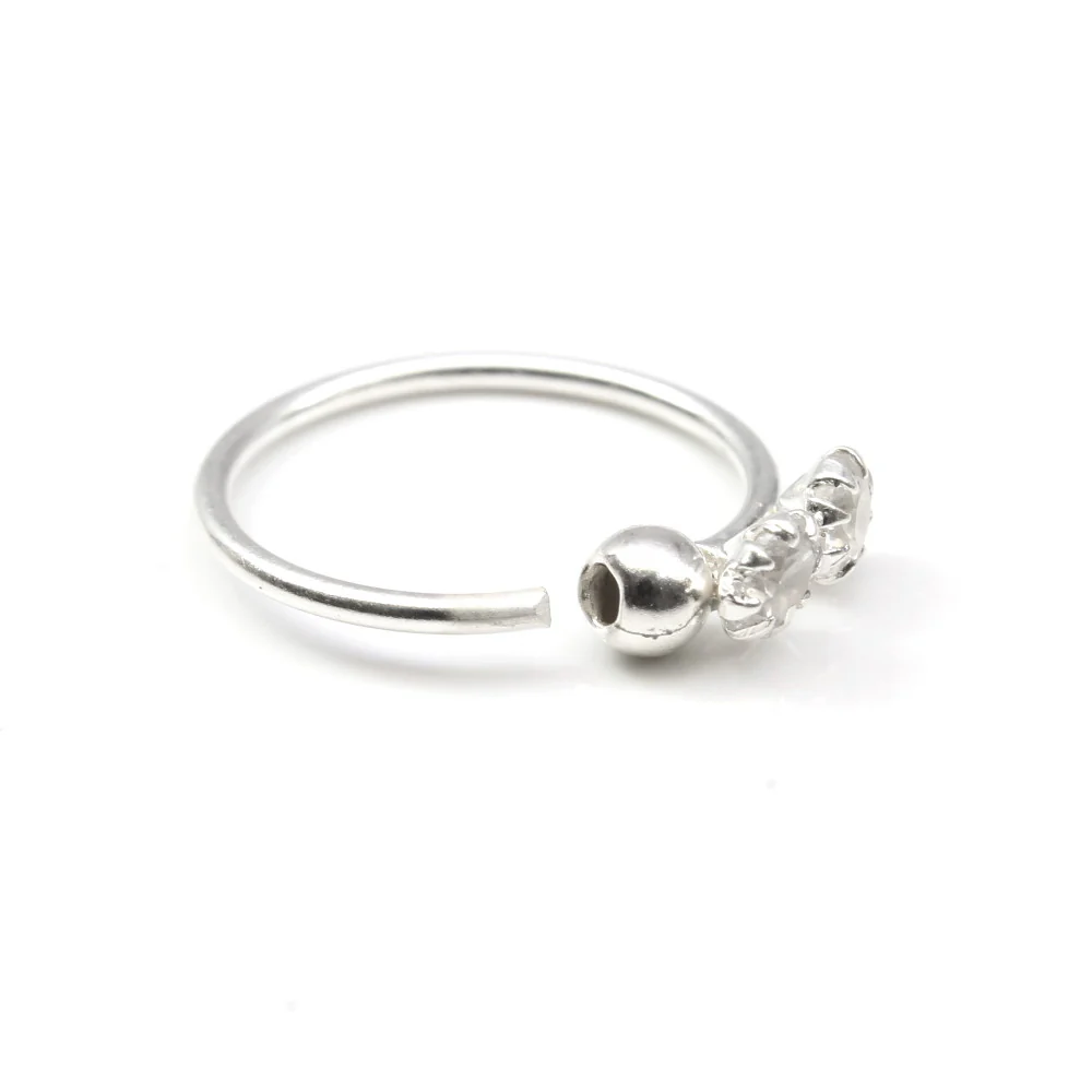 Trilogy Hoop Nose Rings Ball Closure - Image 3