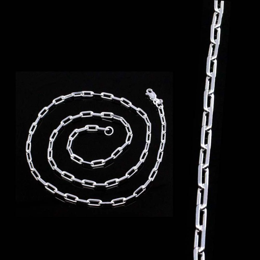Real Solid Silver Indian Box Style Chain 20" Neck Chain - Image 2
