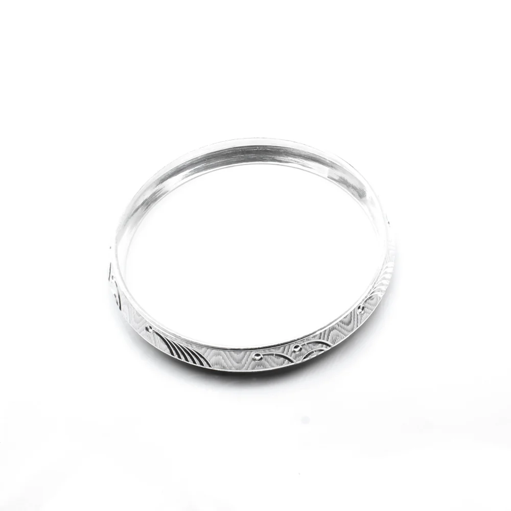 Real Solid Sterling Silver Men's Bangle Bracelet - Image 3