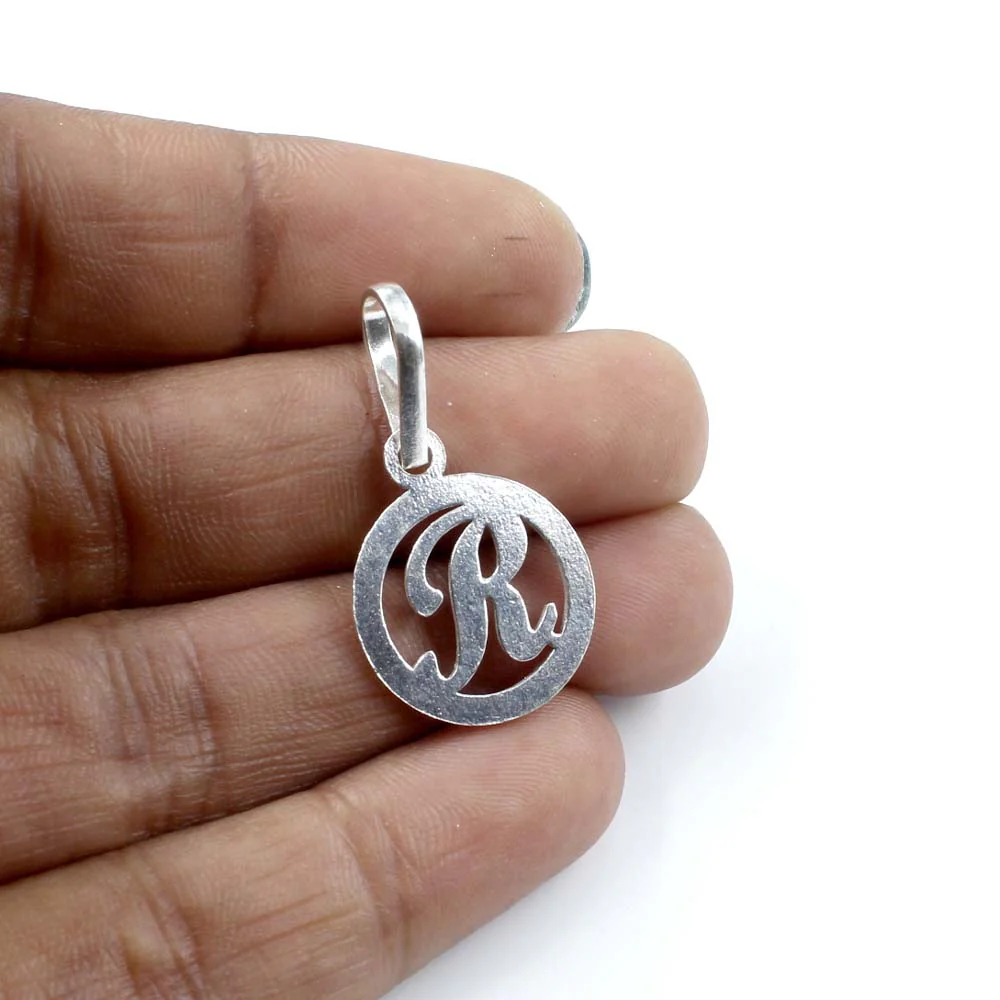 Real Sterling Silver Alphabet Letter Pendant - Image 5