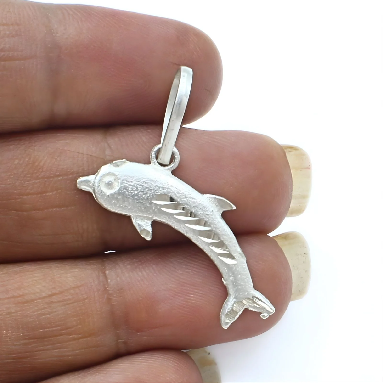Real Sterling Silver Dolphin pendant - Image 3