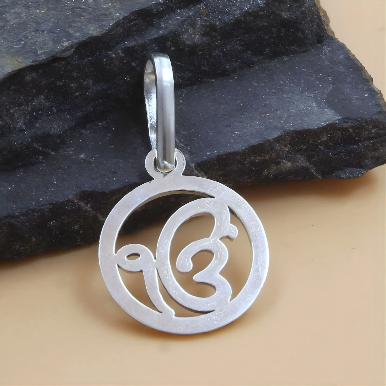 Real Sterling Silver Ek Onkar pendant - Image 2