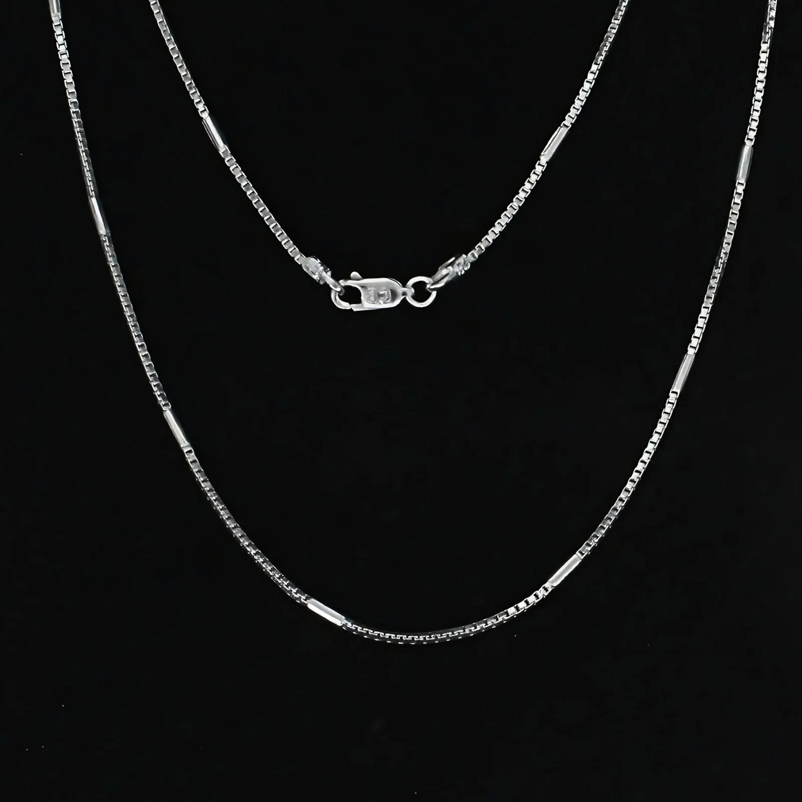 Real Sterling Silver Indian handmade fabulous Unisex Neck Chain 18.5" - Image 3