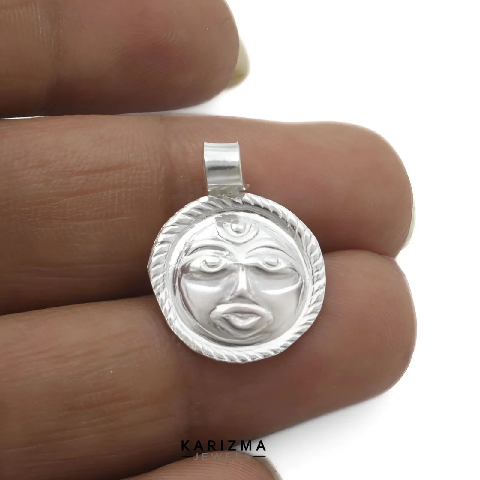 Real Sterling Silver Kids Sun (Suraj) Pendant lal kitab remedy - Image 3