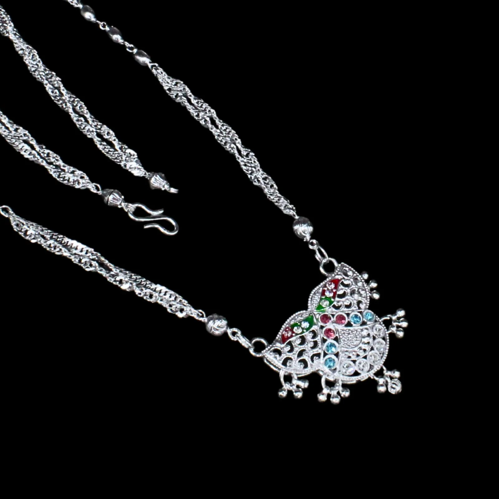 Real Sterling Silver Mangalsutra women necklace gifting jewelery chain for wife - Image 4