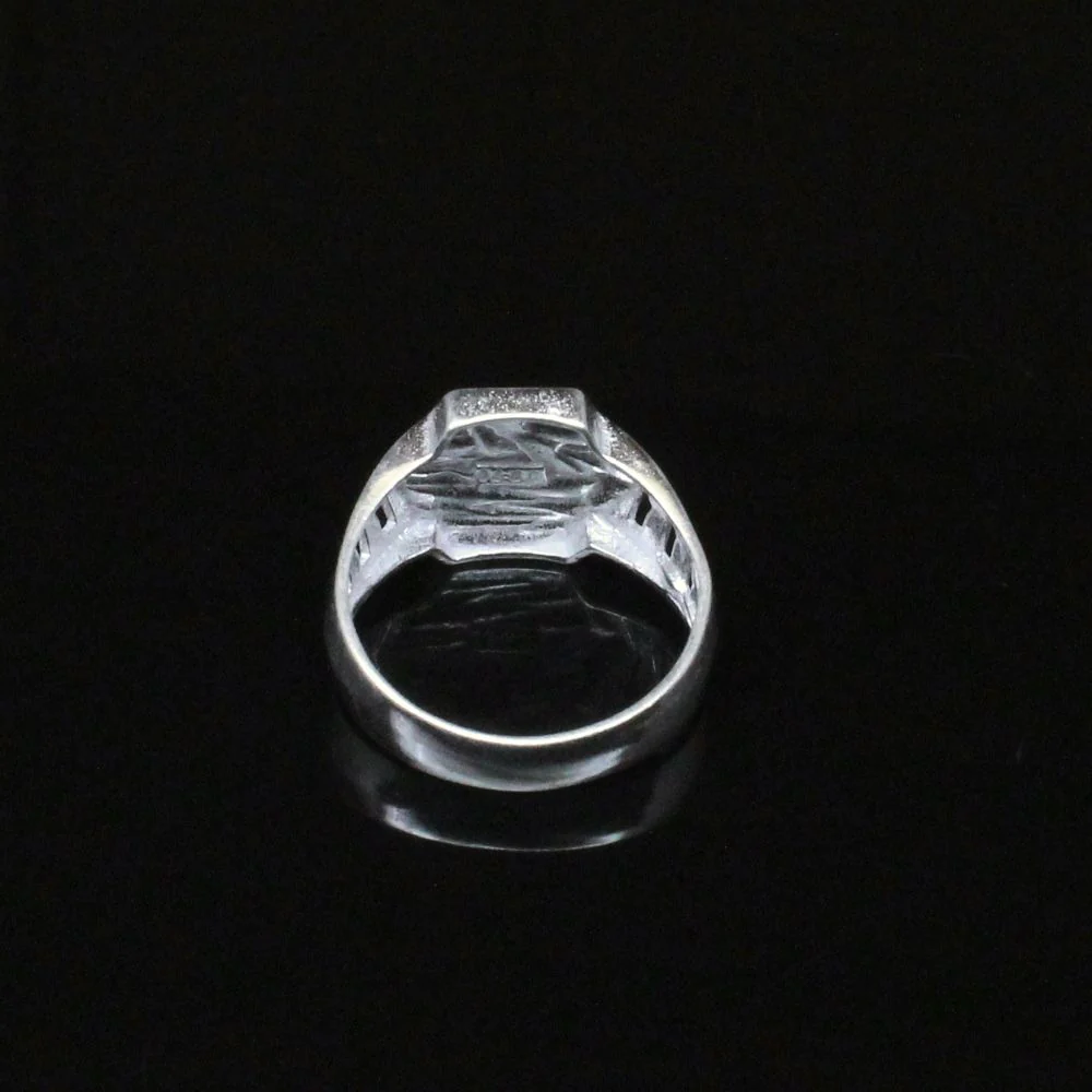 Royal Real Sterling Silver Men's Eagle Signet Ring - Image 4