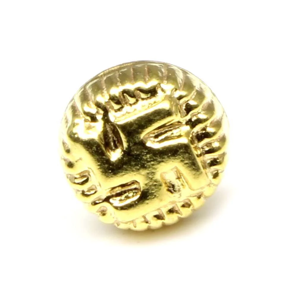 Small gold plated nose pin piercing - Image 2