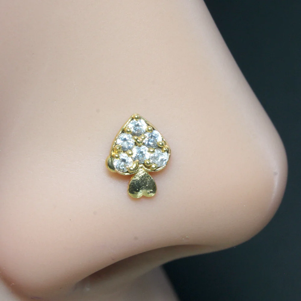 Small Gold Plated spade nose pin