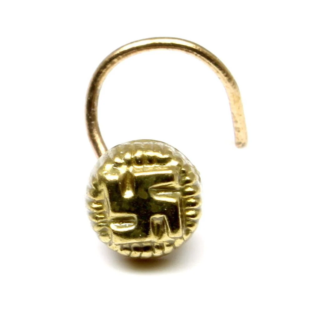 Small round fashion nose stud - Image 2
