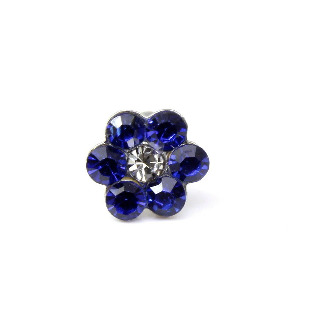 Small silver plated nose stud - Image 2