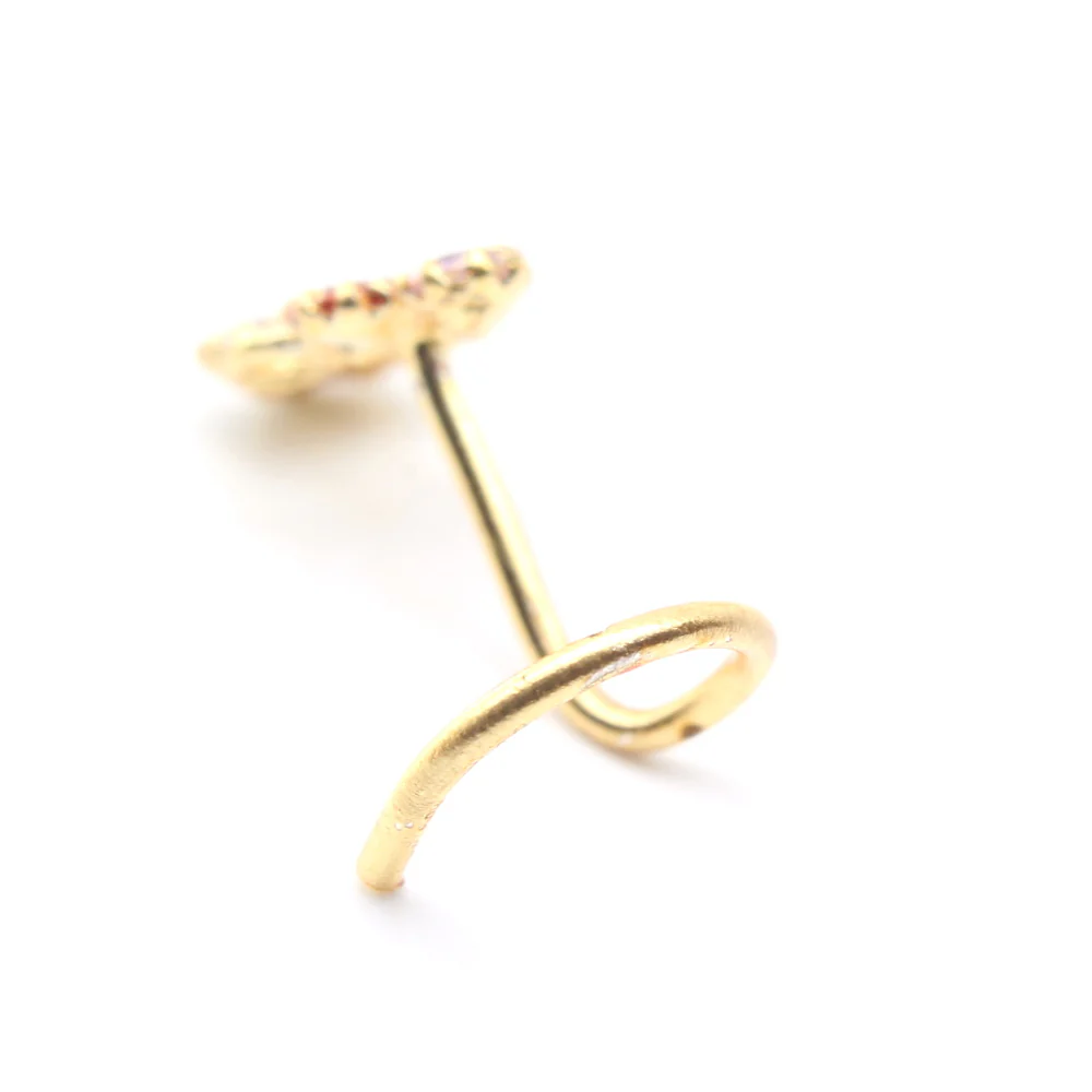 Small vertical Multi CZ Twisted Nose Pin - Image 3