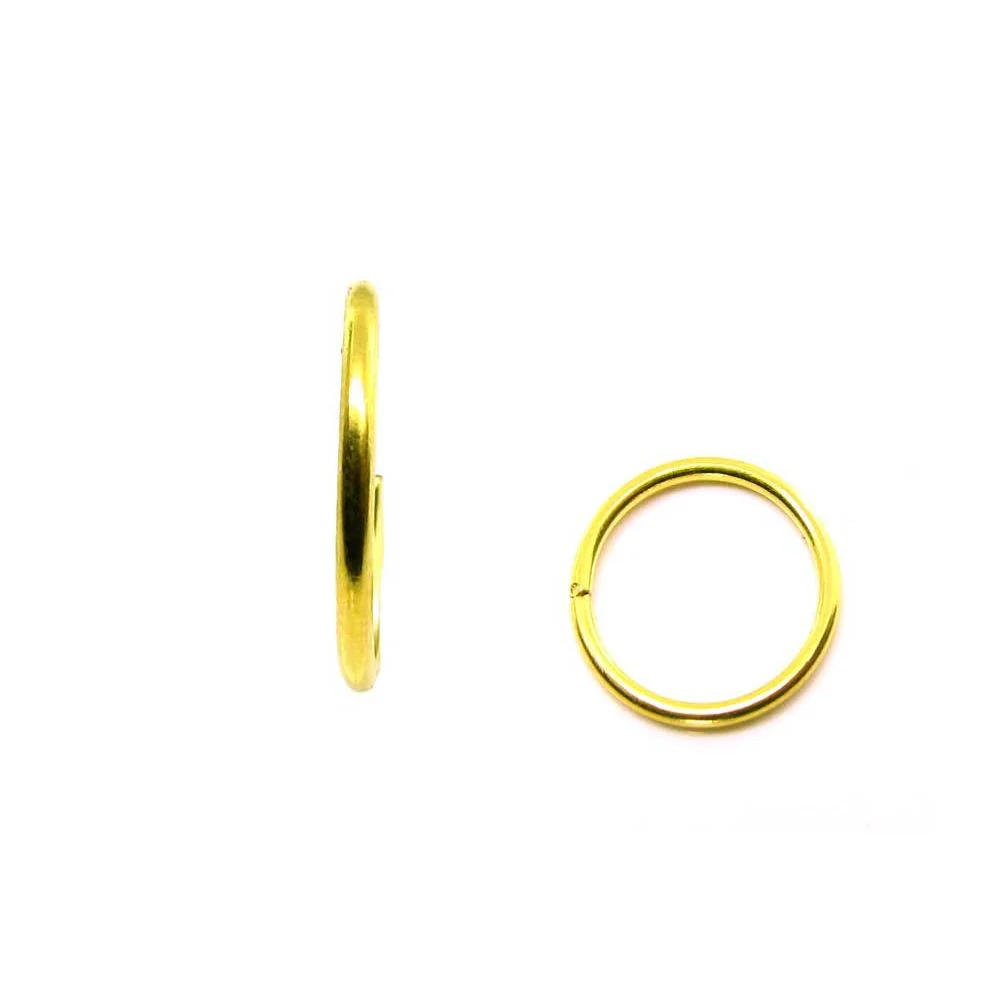 Solid 22K Real Gold plain wire. THICK 20G Endless Piercing Nose Hoop Ring and for Earring.