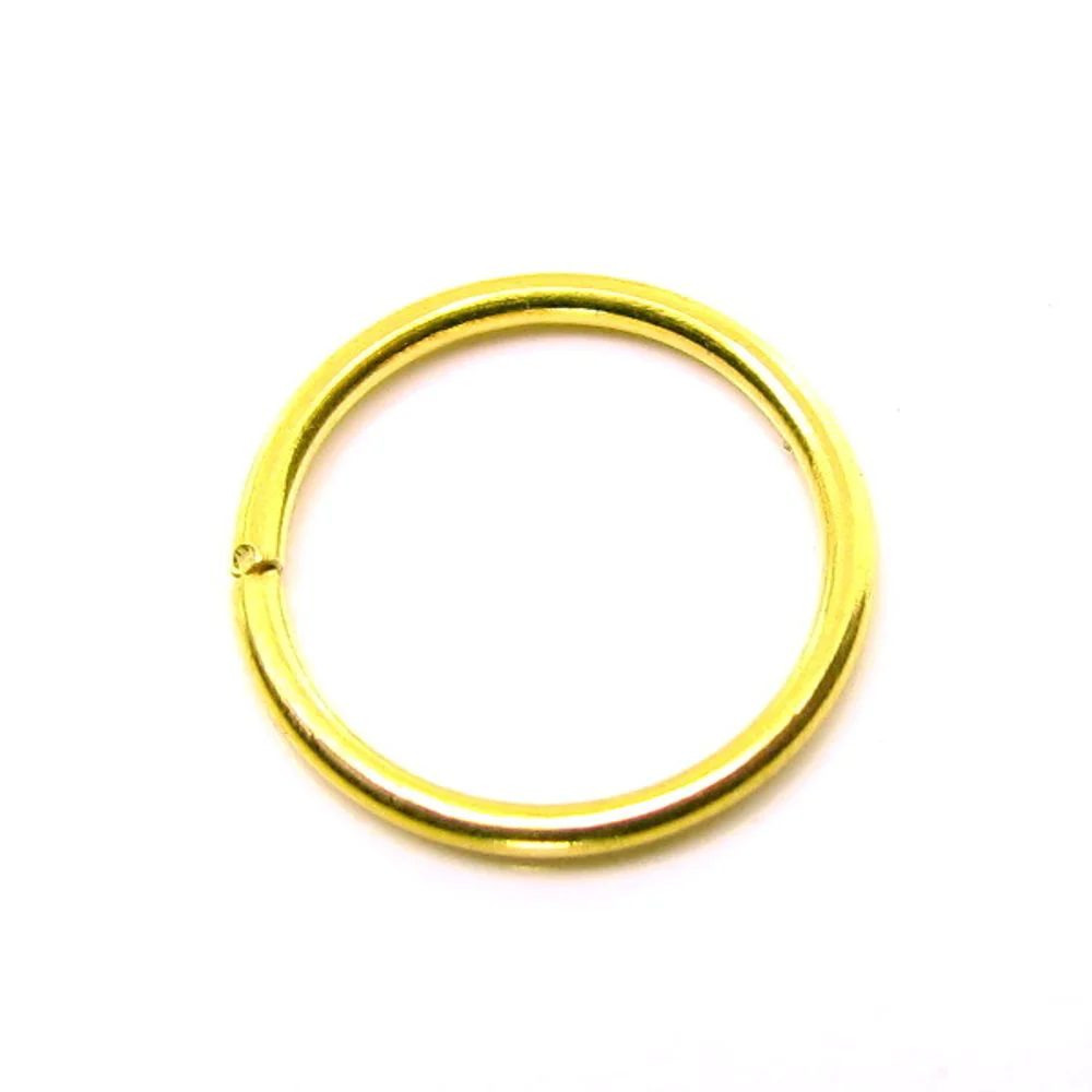Solid 22K Real Gold plain wire. THICK 20G Endless Piercing Nose Hoop Ring and for Earring. - Image 3