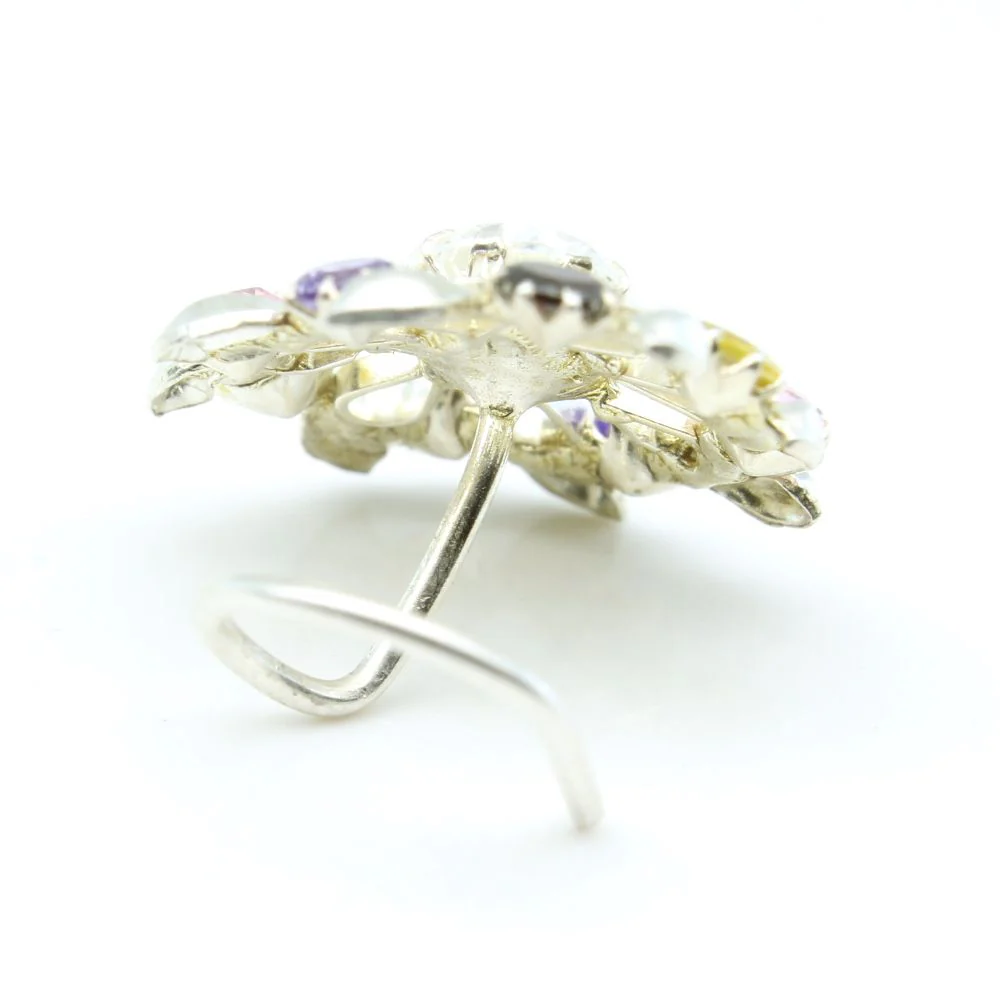 Statement Silver Nose Stud for Women - Image 3