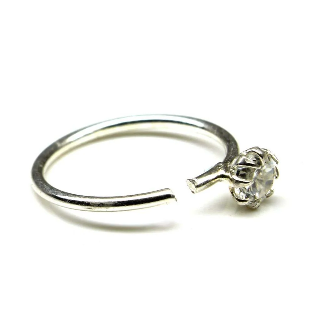 Sterling Silver Endless Hoop Nose Ring - Image 3