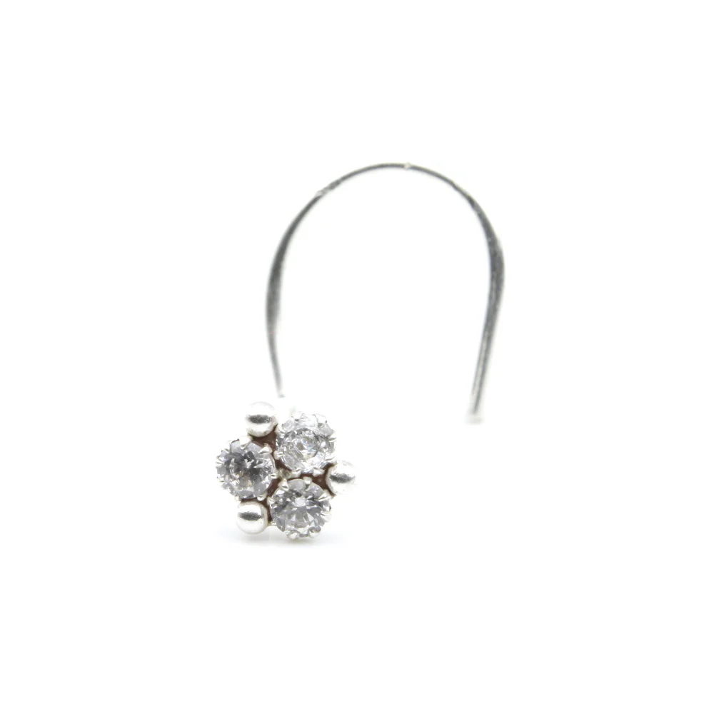 Tiny Silver Nose Stud - Daily Wear - Image 2