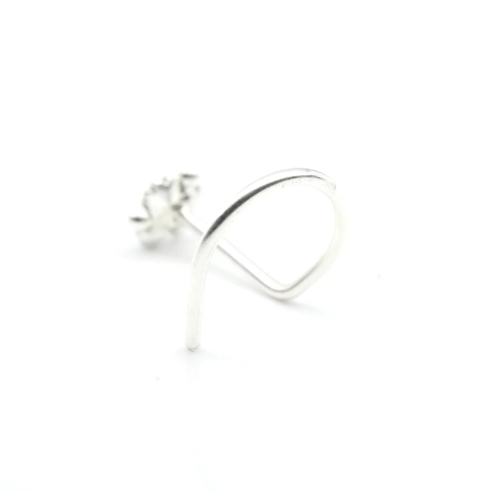 Tiny Silver Nose Stud - Daily Wear - Image 3